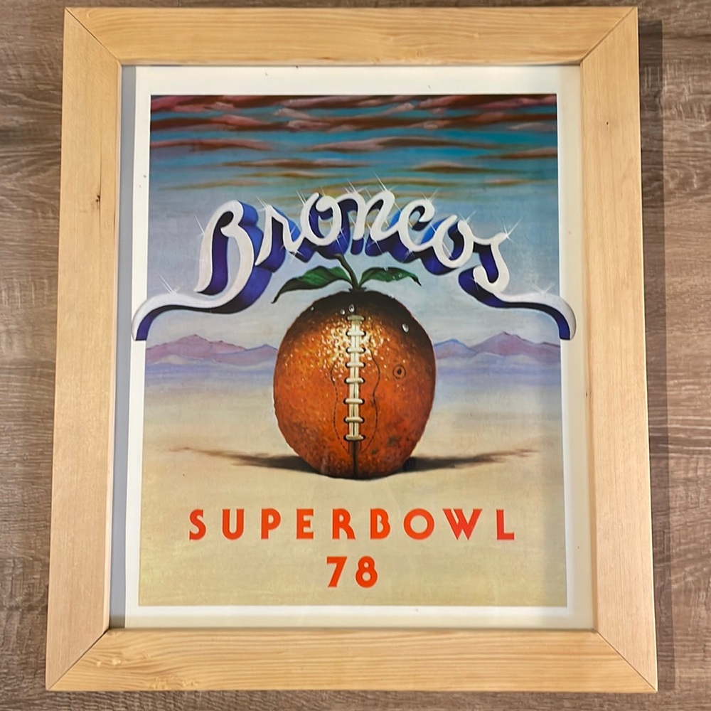 Vintage Denver Broncos Super Bowl XII 1978 “Orange Crush” Art Print RARE 18”x15” - Picture 7 of 8